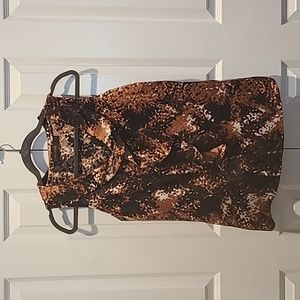 The Limited: Sleeveless Copper Tone Blouse